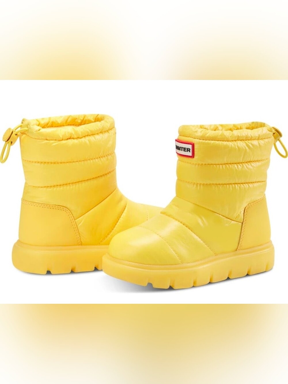 Hunter Yellow Puffy Winter Boots